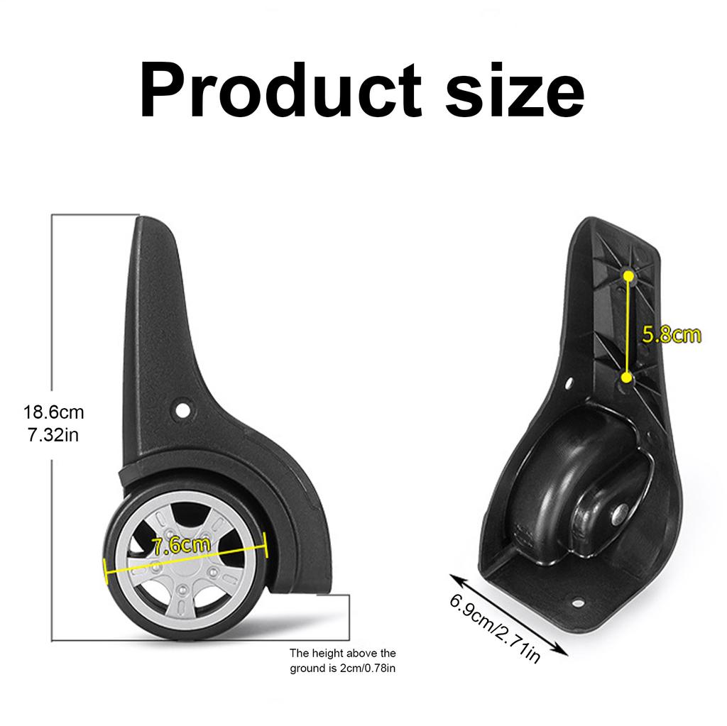 1 пара колес для чемодана, сменные колеса для багажа, колеса для самолета, сменные колеса для багажа для ремонта чемодана