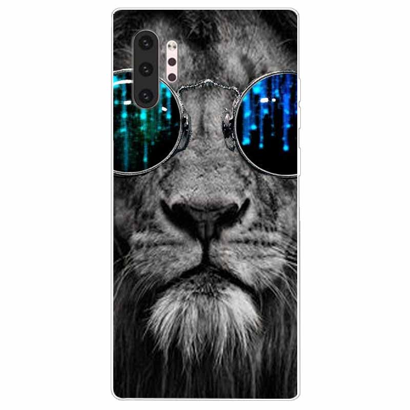 Phone Case For Samsung Note 10 Pro Plus Cover Note10 Silicone Soft Painted Wolf Coque for Samsung Galaxy Note 10 Lite TPU Bumper