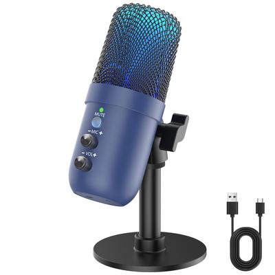 USB Конденсаторный Игровой ПК Активное Шумоподавление Эко RGB Кардиоидный Тихий Высококачественный Plug PC для и Совместимый с и PS5 Микрофон, Микрофон, Микрофон, Настольный,