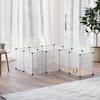 18-Panel Small Animal Cage, Pet Playpen, for Guinea Pigs, Hedgehogs - White