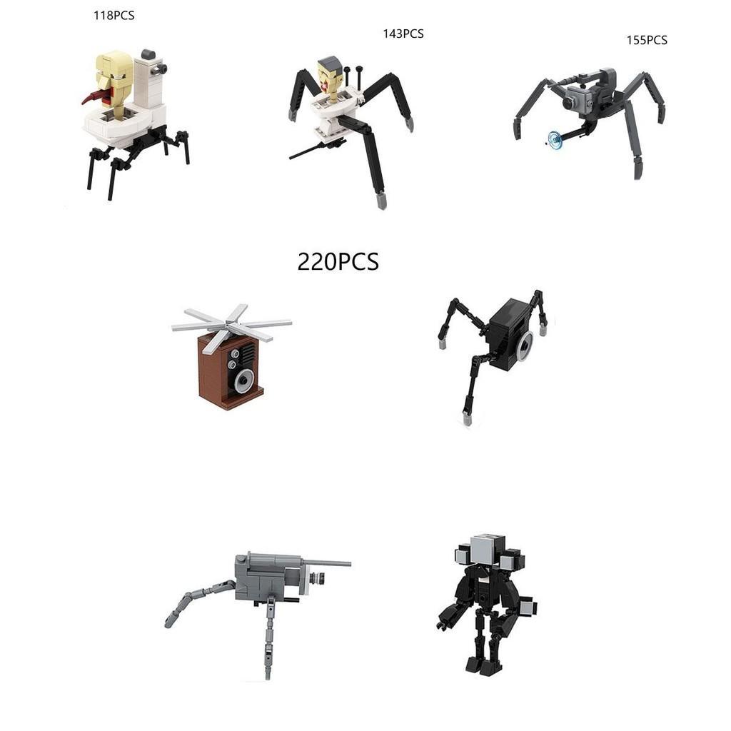 Skibidi Toilet Vs Surveillance Man Building Blocks Set Creative Game Plastic Construction Toy