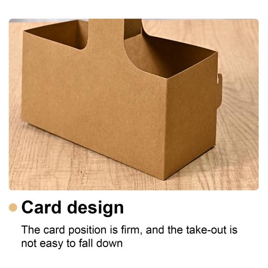 10 шт. одноразовых контейнеров для напитков на вынос, держатель для 2 или 4 стаканов из картона с ручкой, контейнер для горячих или холодных напитков для доставки еды на вынос