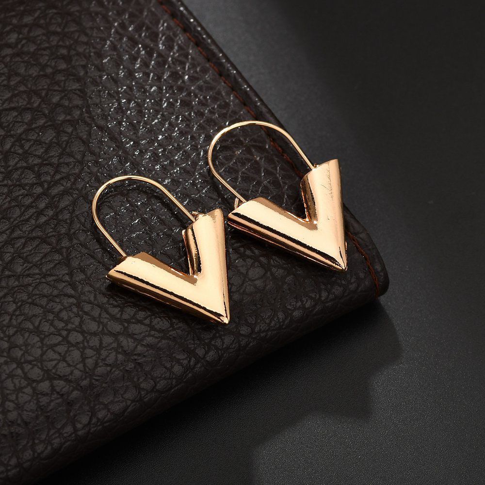 Metal Texture Gift For Women Gold Silver Color Jewelry Dangle Earring Hoop Earrings Drop Earrings
