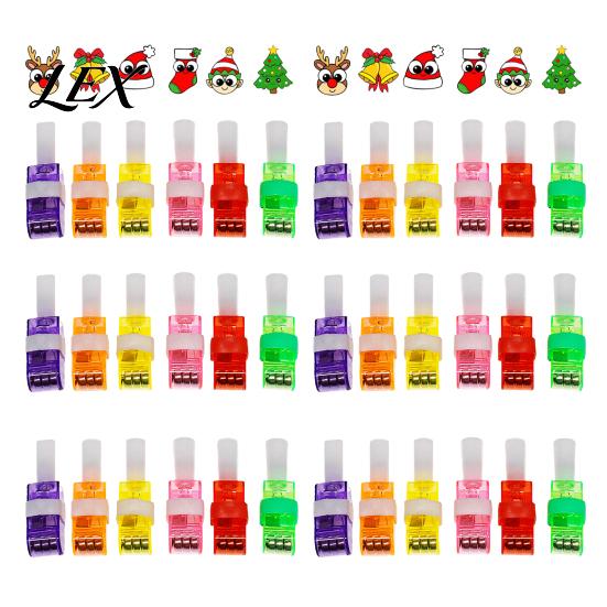 Kindergarten Prize Incentives Christmas Finger Projector Light, Mini Patterns LED Toy for Kids, Portable Projection Gadgets Light Up Ring Xmas