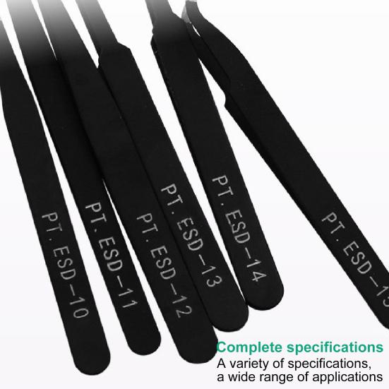 6 шт., высокопрочные пинцеты с различными характеристиками, антистатические антистатические ESD пинцеты для электронного ремонта, инструмент для обслуживания