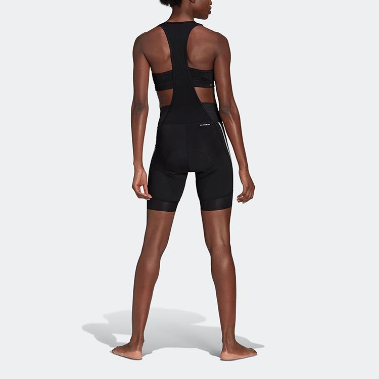 Adidas Полосатый велосипедный комбинезон женский комбинезон черный GK6157