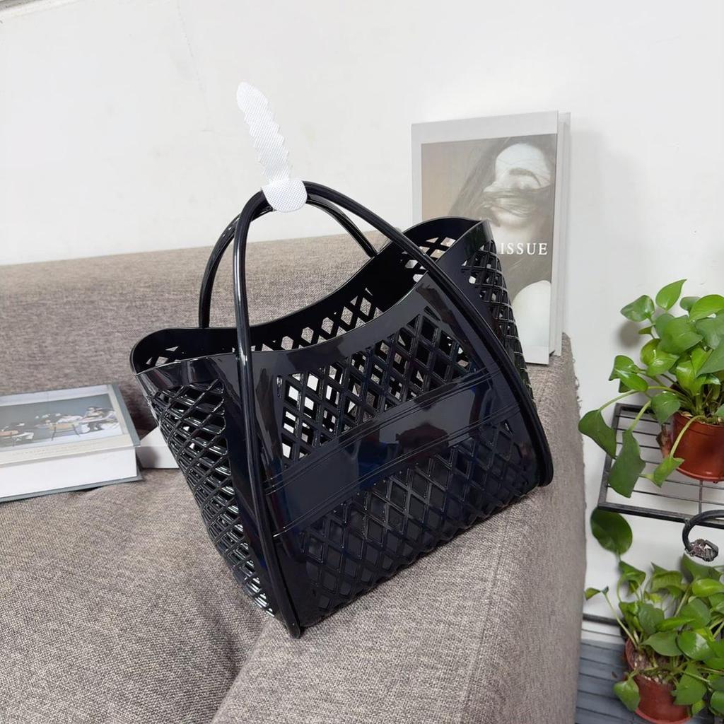 Сумочка из силиконового желе: Полая конструкция, многоцелевое использование: для покупок, пикников, пляжа, ванны и овощей.