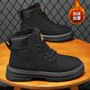 Winter Velvet Martin Boots Men's High-top Tooling Shoes Men's Versatile Thick-soled Thickened Thermal Cotton Shoes Short Boots
