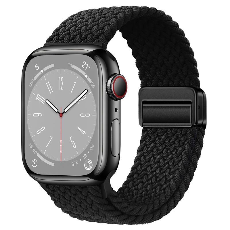 Плетеный ремешок для Apple Watch 40 мм 45 мм 41 мм 44 мм 42/46 мм 49 мм магнитный браслет iWatch series se 7 5 6 8 9 10 11 Ultra3 2