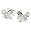 [G0769] - Silver Earrings 'Goddess Opal' Silver White (rhodium-plated) - 11x5 Mm