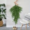 1 шт. Имитация Зеленый Рождественский Ротанг ПЭ Перевернутый Бархат Благородная Сосна Пластиковые Листья