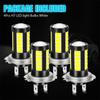 4Pcs H7 Car Led Fog Light, 5630 33 Smd Automotive Super Bright 360° Light Range Led Bulbs Decoding Reversing Light Taillight Drl