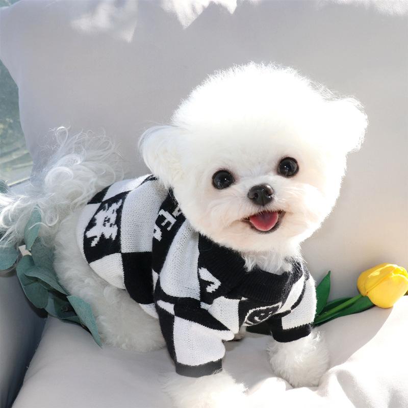 Pet Knitted Sweater Teddy Bichon Pomeranian Schnauzer Small Dog Cat Dog Clothes Autumn And Winter Clothing
