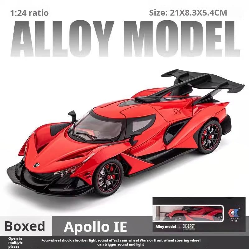 Масштаб 1/24 Apollo IE Суперкар Сплав Лимузин Литая Модель Автомобиля Игрушка Звук Свет Оттянуть Ребенка Подарок на День Рождения Коллекция Домашний Декор