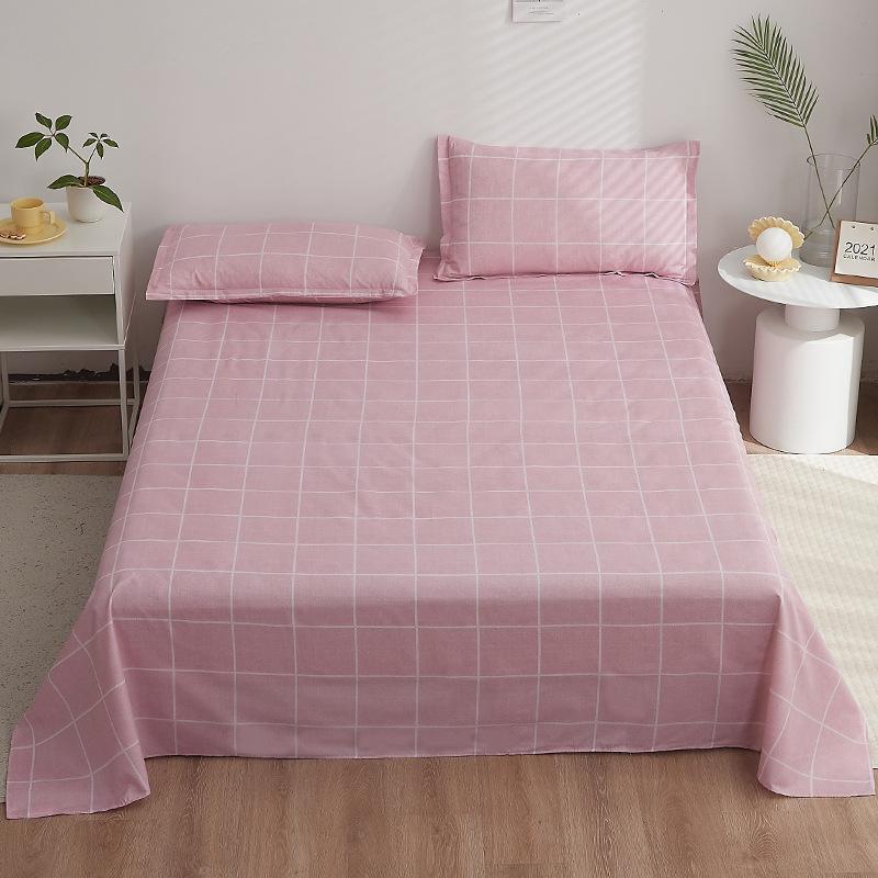 INS Style Bed Sheet One-Piece Winter 1.8m Double Bed 1.2m Student Dormitory Single Bed Minimalist Washed Cotton Quilt