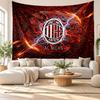 Настенный гобелен AC Milan, Настенное панно из мягкой ткани, Декоративный фон для спальни, Домашнее настенное искусство