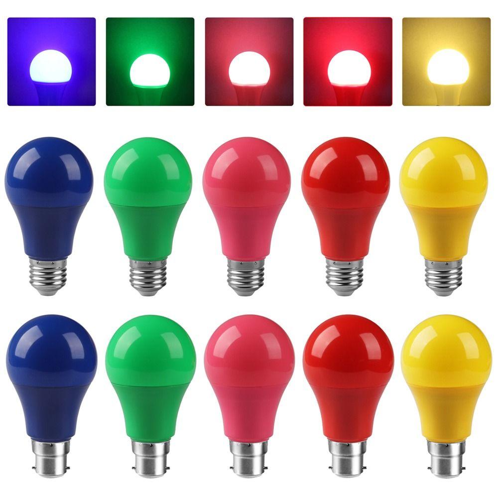 SMD 2835 Lamparas Flashlight E27 B22 Base LED Bulb Colorful Light A60 Lamp