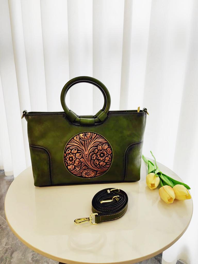 Shoulder Bags for Women Luxury Handbags Designer Retro Handmade Embossed Messenger Purse Bags