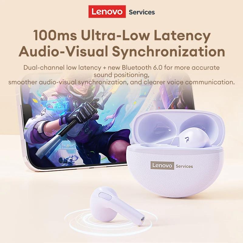 Оригинальные беспроводные Bluetooth 6.0 игровые наушники-вкладыши Lenovo LE223 с Hi-Fi стереозвуком, 30 часов работы от батареи, водонепроницаемые спортивные наушники