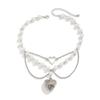 Sweet And Cool Wind Star Love Pendant Fringed Necklace, Creative Imitation Pearl Beaded Collarbone Necklace