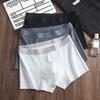 4 PCS Men's Underwear Men's Pure Cotton Antibacterial Boxers Youth Cotton Breathable Boxers Boys' Shorts Underwear