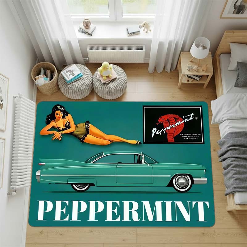 TOKYO PEPPERMINT Cream Soda Temmye Streetwear Brand Rug,living Room Carpet,computer Chair Floor Mat,Entrance Mat, Entryway Rug