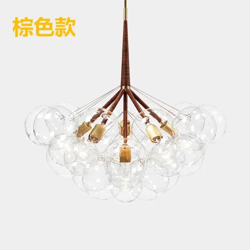 Люстра Nordic Glasses Black White Coffee Wires Подвесные светильники 9/12/18 Стеклянные подвесные светильники Luminaria Home Decor