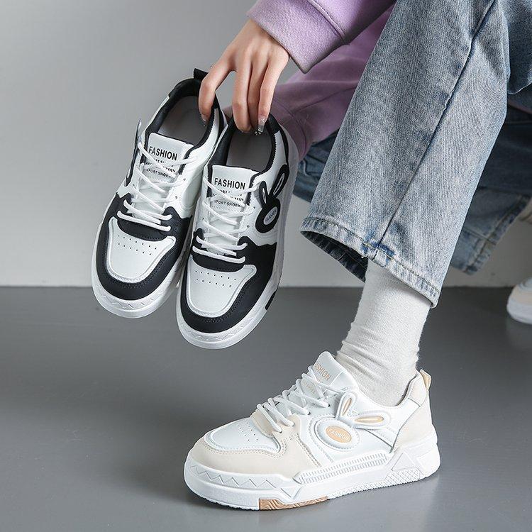 2024 Spring and Autumn Little White Shoes Women's Non-slip Sole Sports Light Comfortable Sports Shoes for Students