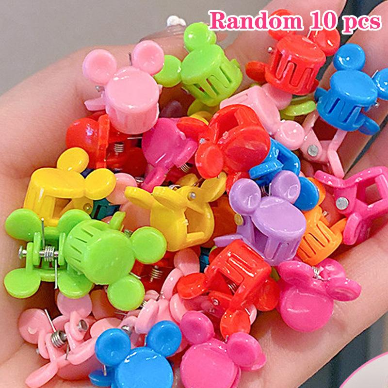 10 шт. милые красочные цветочные маленькие заколки для волос, милые заколки-когти для украшения волос, детские милые мультяшные аксессуары для волос, головной убор, подарок
