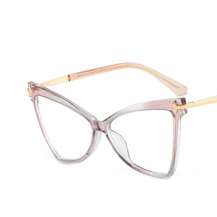 Женская оправа для очков «Бабочка», треугольная, модная, с индивидуальностью, в стиле ретро, классическая, из TR90, большая оправа, простые очки EMA