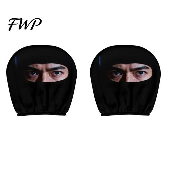 Decorative Car Headrest Protector Funny Covers, Ice Silk Double Side Breathable Cover Print, Stretchable Universal Auto Seat Neck Pillow Cartoon