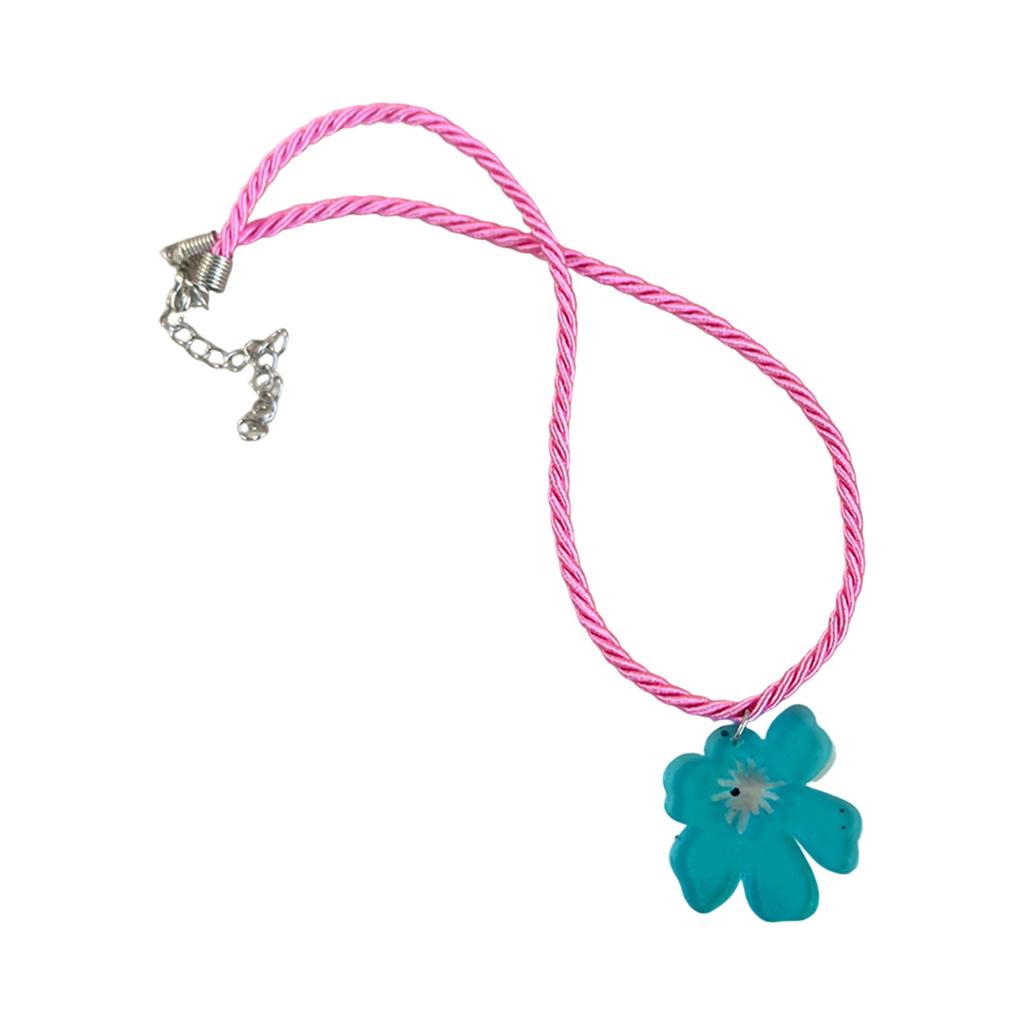 Элегантное цветочное ожерелье ручной работы из прочного акрилового шнура с регулируемой длиной для модных женских нарядов