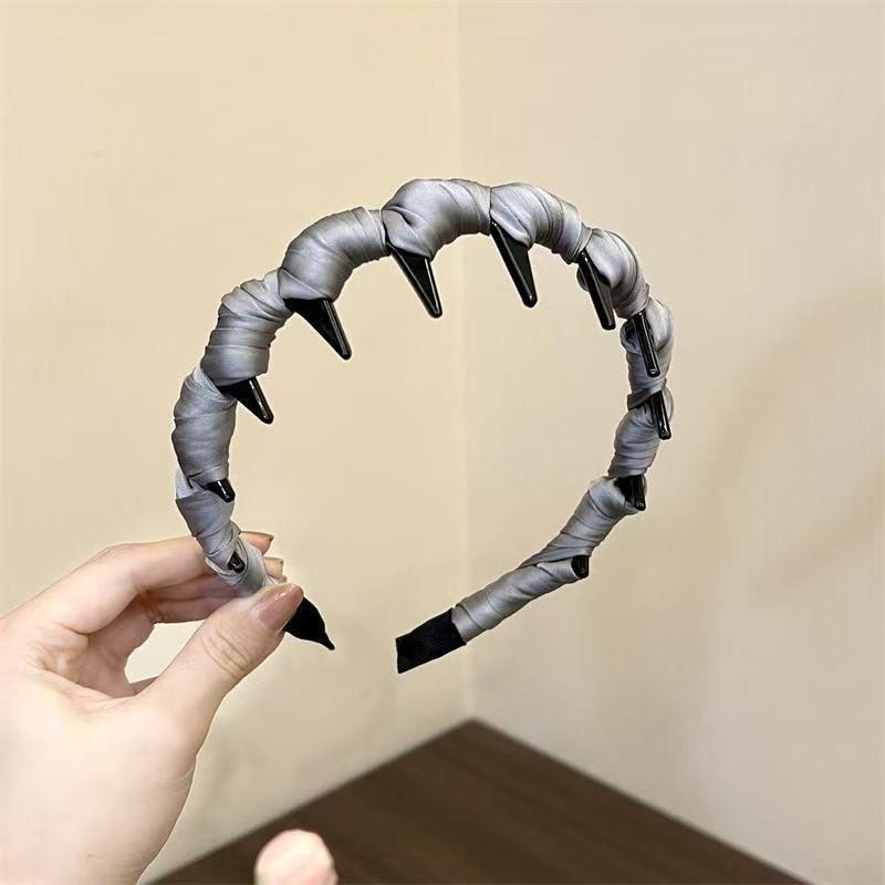 Retro Leopard Print Plush Headband - Non-Slip, Korean Style for Women, Perfect for Autumn and Winter Face Washing