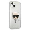 Etui do iPhone 13 mini Karl Lagerfeld Glitter Karl's Head Srebrny