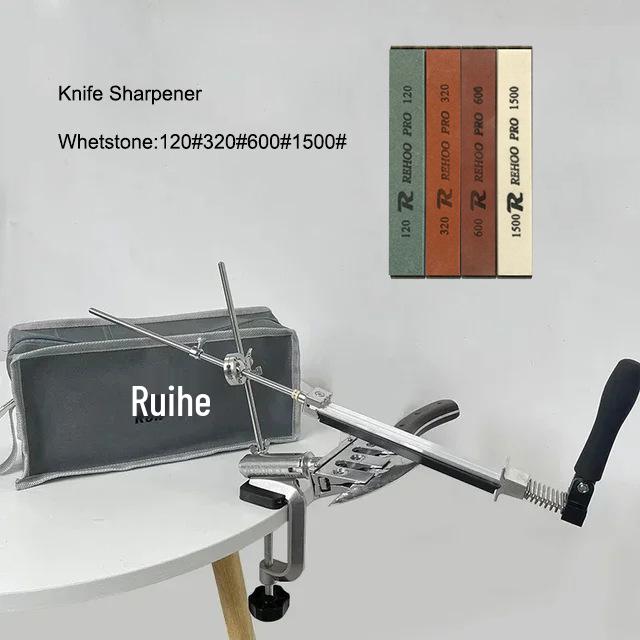 Ruihe Rehoo Металлический держатель для заточки ножей с фиксированным углом, вращающийся на 360°, RH006