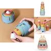 Montessori Stacking Toy For Children Silicone Sensory Development Educational Playset