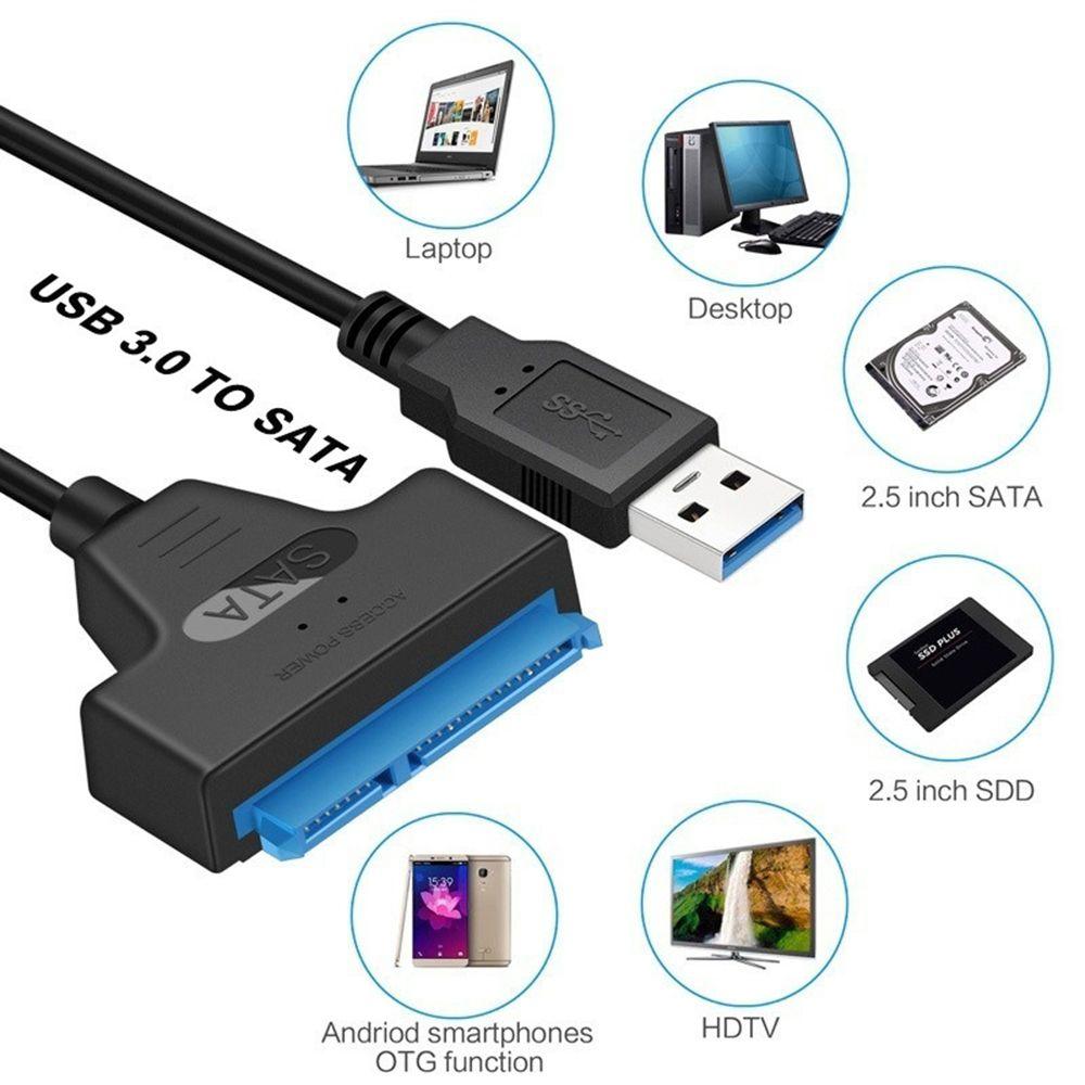 External HDD SSD LED Indicator 22 Pin Converter Adapter Cable USB 3.0 To SATA Hard Disk Driver