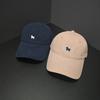 Simple puppy embroidery young couple versatile old baseball cap street male and female students curved brim cap