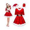 Adult Women Xmas Santa Claus Christmas Red Dress New Year Cosplay Costumes Performance Role Play Outfit
