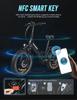 Electric Bicycle LOTDM200-II Folding Electric Bicycle 20 x 4.0-inch Thick Tire Mountain Electric Bicycle with 48V 13Ah Detachable Battery E-bike