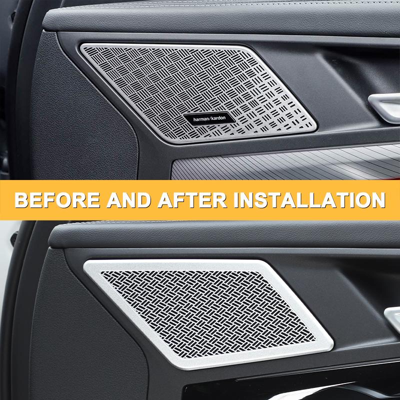 Stainless Steel Door Speaker Grille Trim Mesh Car Audio Speaker Protect Cover Car Interior Accessories For BMW X1 U11 -2026