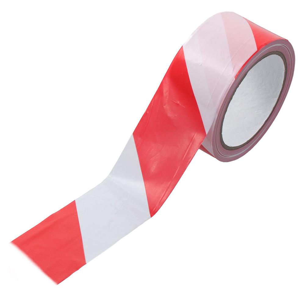Construction Barrier Tape Non-Adhesive Red White Barricade Tape Safety Warning Tape Caution Tape