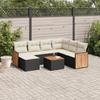 VidaXL Garden Lounge Set with Cushions 8 Pcs, Patio Sofas, Patio Furniture Set, Outdoor Furniture, Black 3227890