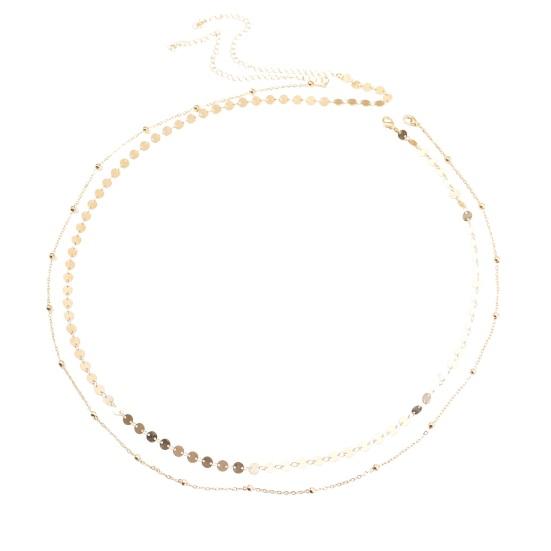 Женская цепочка на талию с двойным слоем блесток, регулируемая длина, ажурная, для танца живота, украшения на талию, вечеринки, фестивали, ночные клубы, цепочка на тело