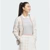 Adidas Golf 24fw Женский S Сезонный вязаный кардиган Pulley faShion 3S Клетчатый кардиган iS4753 Бежевый