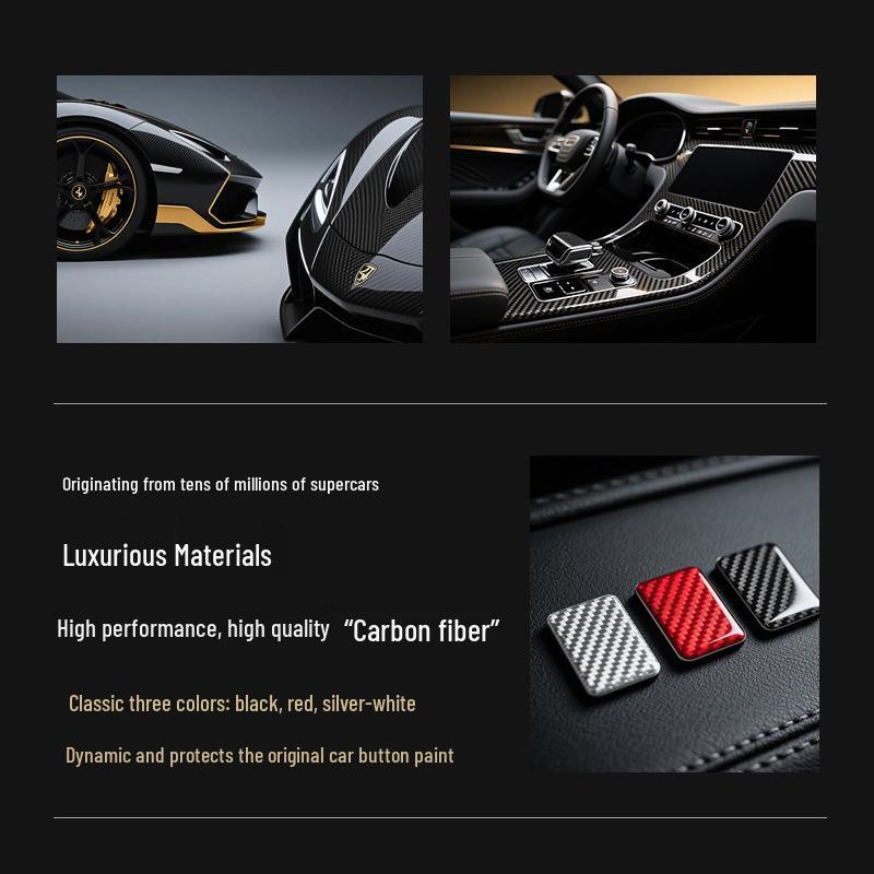 Наклейки на внешние ручки дверей из черного карбона для Tesla Model 3/Y (2017-2022 гг.)