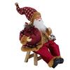 14 Inch Sitting Santa Claus Statue Christmas Character Decoration Christmas Creative Santa Claus Doll Christmas Party Decoration