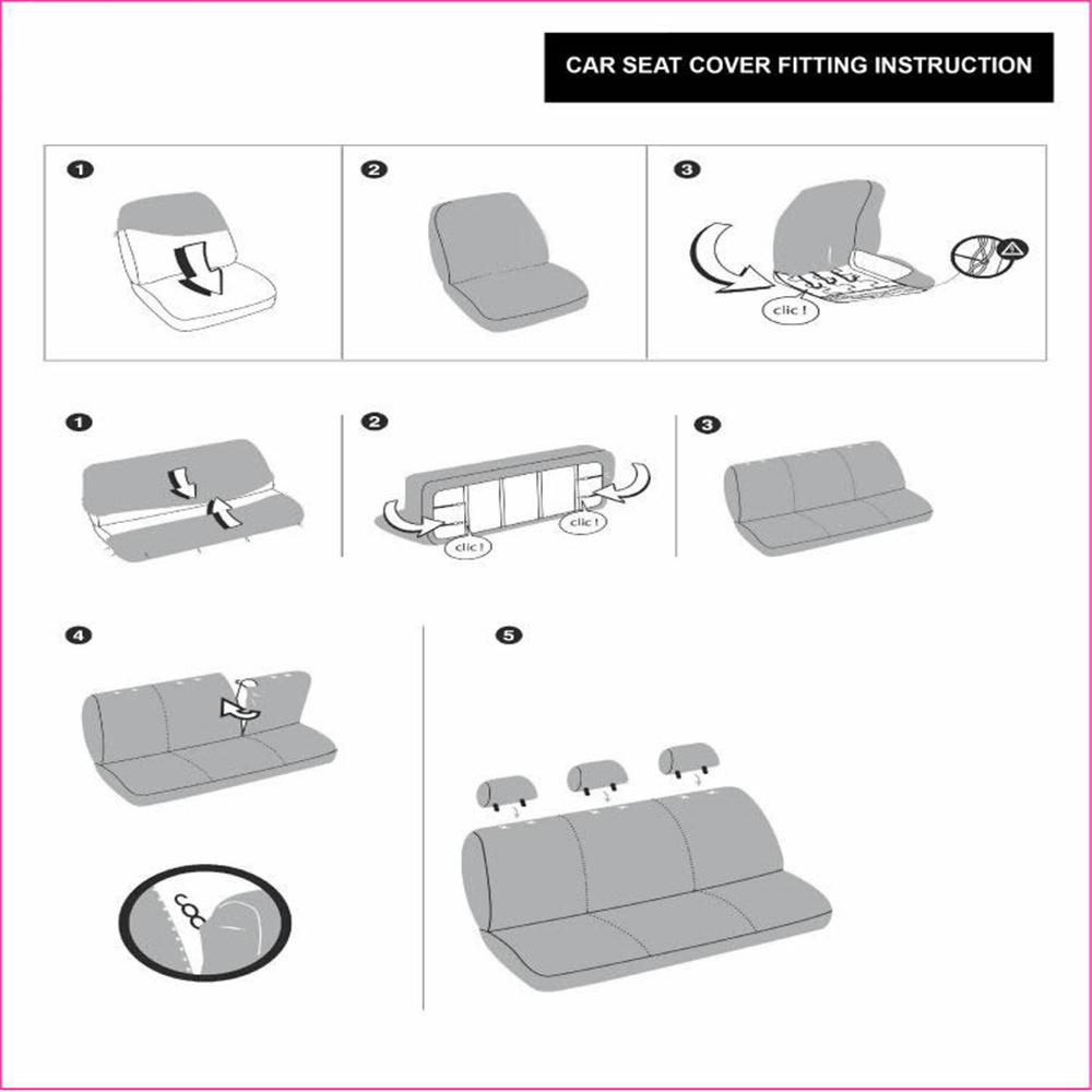 Front+Rear High-quality Breathable Covers Seat Auto Cushions Sedans 9PCS For Car