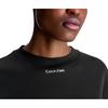 Calvin Klein Минималистская повседневная свободная футболка с круглым вырезом и коротким рукавом с логотипом, женские топы, черный цвет K20K206967-BEH