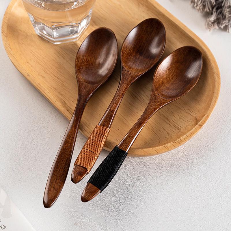 Abay Japanese Style Solid Wood Lacquered Spoon